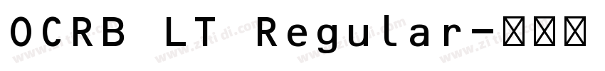 OCRB LT Regular字体转换